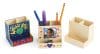 Organizator de birou personalizabil, din lemn, 8.9 x 10.2 x x 8.3 cm