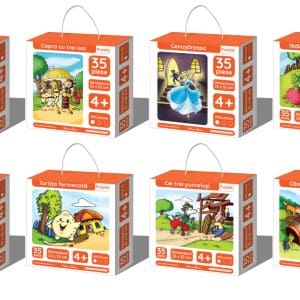 Pachet 8 Puzzle-uri educaționale cu 35 de piese