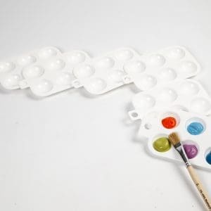Paletă pentru pictură cu 6 compartimente, 12 x 8 cm