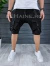 Pantaloni scurti de trening stil VAGABOND negri A9179 O2.1.3