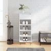 Pantofar, alb, 40x36x105 cm, lemn compozit
