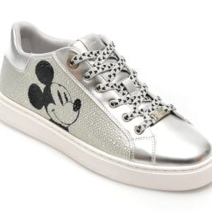 Pantofi ALDO argintii, D100PLSNEAKR040, din piele ecologica