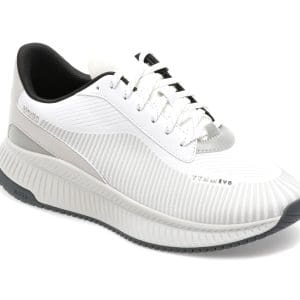 Pantofi BOSS albi, 3493, din material textil