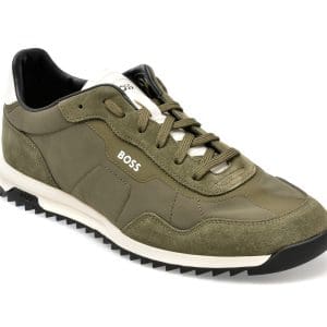 Pantofi BOSS kaki, 8891, din material textil