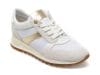 Pantofi GEOX albi, D15AQA, din material textil si piele ecologica