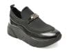 Pantofi GRYXX negri, 546546, din piele naturala si material textil