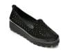 Pantofi IMAGE negri, 282866, din piele intoarsa