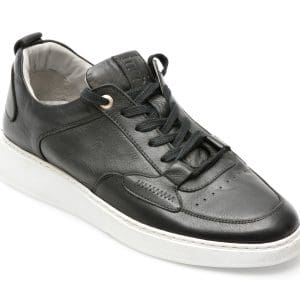 Pantofi INCI negri, CVK2808, din piele naturala