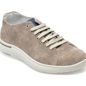 Pantofi OTTER gri, 8960, din piele intoarsa