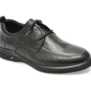 Pantofi OTTER negri, 5305, din piele naturala