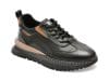 Pantofi OTTER negri, 7712, din piele naturala