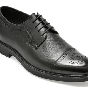 Pantofi OTTER negri, SN30008, din piele naturala