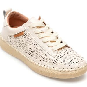 Pantofi PASS COLLECTION bej, J820015, din piele naturala