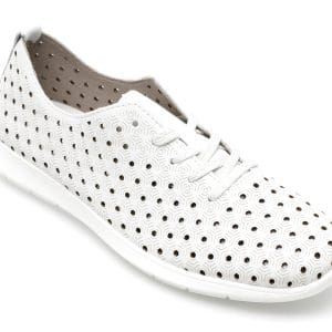 Pantofi REMONTE albi, R7101, din piele naturala