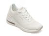 Pantofi SKECHERS albi, MILLION AIR, din piele ecologica