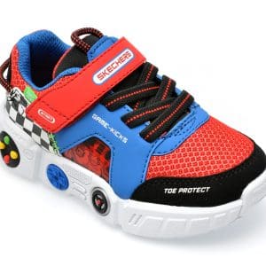 Pantofi SKECHERS multicolor, GAMETRONIX, din piele ecologica