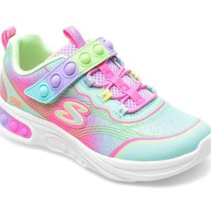 Pantofi SKECHERS multicolor, SKECH POPS BLAST, din piele ecologica