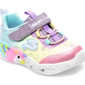 Pantofi SKECHERS multicolor, UNICORN CHARMER, din piele ecologica