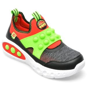 Pantofi SKECHERS negri, SKECH POPS, din material textil