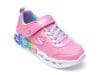 Pantofi SKECHERS roz, INFINITE HEART LIGHTS, din piele ecologica