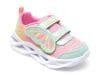 Pantofi SKECHERS verzi, TWISTY BRIGHTS, din material textil si piele ecologica