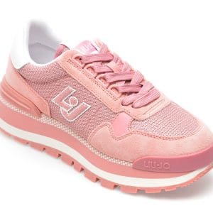 Pantofi sport LIU JO roz, AMAZI16, din material textil si piele intoarsa