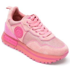 Pantofi sport LIU JO roz, MAXWO52, din material textil si piele intoarsa