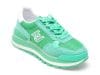 Pantofi sport LIU JO verzi, AMAZI16, din material textil si piele intoarsa