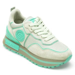 Pantofi sport LIU JO verzi, MAXWO52, din material textil si piele intoarsa