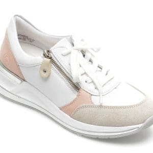 Pantofi sport REMONTE albi, D3211, din piele naturala