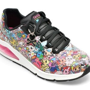 Pantofi sport SKECHERS multicolor, UNO 2, din piele ecologica