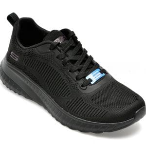 Pantofi sport SKECHERS negri, BOBS SQUAD CHAOS, din material textil