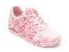 Pantofi sport SKECHERS roz, UNO, din piele ecologica