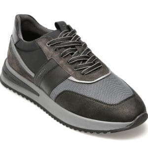 Pantofi STONEFLY negri, FLY1, din piele naturala
