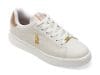 Pantofi US POLO ASSN albi, EXXY3FX, din piele ecologica