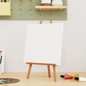 Pânze întinse, 12 buc., alb, țesătură și lemn masiv pin