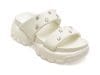 Papuci GRYXX albi, D6795, din piele ecologica