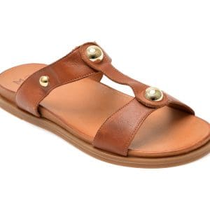 Papuci MODA IN PELLE maro, 301358, din piele naturala