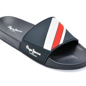 Papuci PEPE JEANS bleumarin, MS70125, din pvc