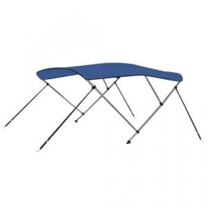 Parasolar barcă Bimini cu 3 arcuri, albastru 183x196x137 cm