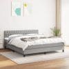 Pat continental, gri deschis, 180×200 cm, material textil