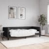 Pat de zi, negru, 90×200 cm, material textil