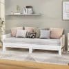 Pat extensibil de zi, alb, 2x(90×200) cm, lemn masiv de pin