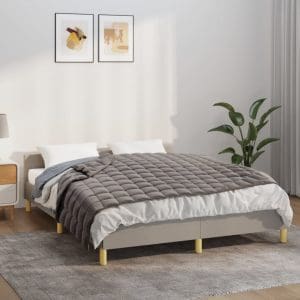 Pătură grea, gri, 152×203 cm, 7 kg, material textil