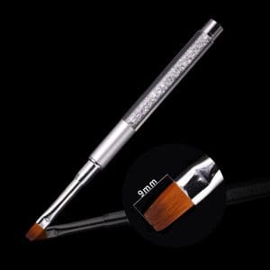 Pensula Gel 9mm (nr 6) maner cu cristale