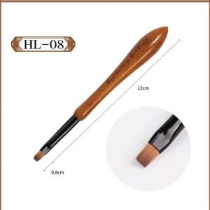 Pensula gel dreapta nr 6 NailsUp pentru manichiura HL-08