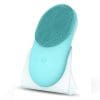 Perie silicon pentru curatare faciala, 2in1 rezistent la apa, Turcoaz