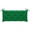 Pernă pentru bancă de grădină, verde, 120x50x7 cm, textil