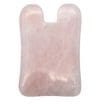Piatra Masaj Relaxare, Gua Sha, Forma M din Cuart Roz, 7.8CM