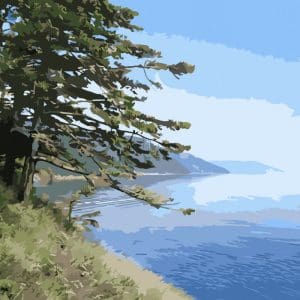 Pictură pe numere – Lacul dintre munți, 40 x 50 cm